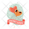 icon for romantic text