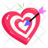 heart target icons