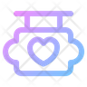 hanging hearts icon png