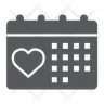 icon for love calendar