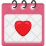free love calendar icons
