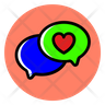 icons of message heart