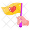 heart flag icon