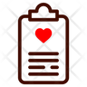 love clipboard symbol