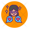 chat girl icon svg