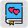 free love story book icons