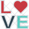 icons for love word