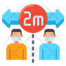 m distance icon png