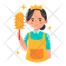 cleaning worker icons