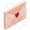 icon heart envelope