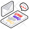 icons of email chat