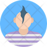spiky hair icon