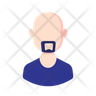 icons for man bald beard avatar