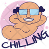man chilling icon png