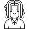 black dreadlock male symbol
