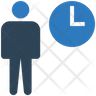 man working hour symbol