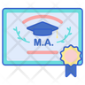 master degree icon download