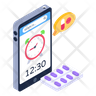 mobile time emoji