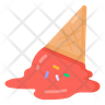 icon for ice cream spill