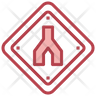 icon for merge road