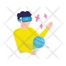 icon for metaverse glasses