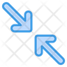 minimize arrow symbol