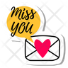 miss you message symbol