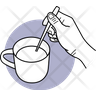 icons of thing mixing in cup