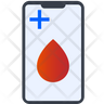 mobile blood app icon svg