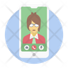 mobile video chat icon