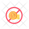 prohibited money icon png