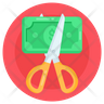 free money deduction icons