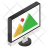 monitor landscape icon png