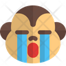 icons of monkey crying