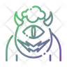 one eye monster icon png