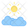 mostly sunny day icon png