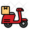 motorcycle driver package icon