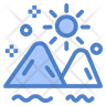 sea mountain icon