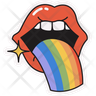 mouth sticker symbol