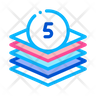 5 layers icon png