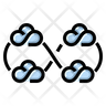 multi cloud icon png
