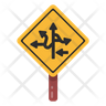 multiple road direction logo