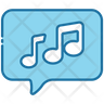 music speech bubble icons