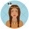 native american woman icon