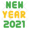 new year 2021 icon svg