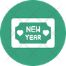 icons of new year badge