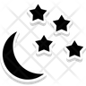 icon for moon and star