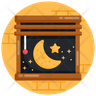 free night window icons