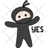 free ninja saying yes icons