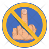 icon for finger anus